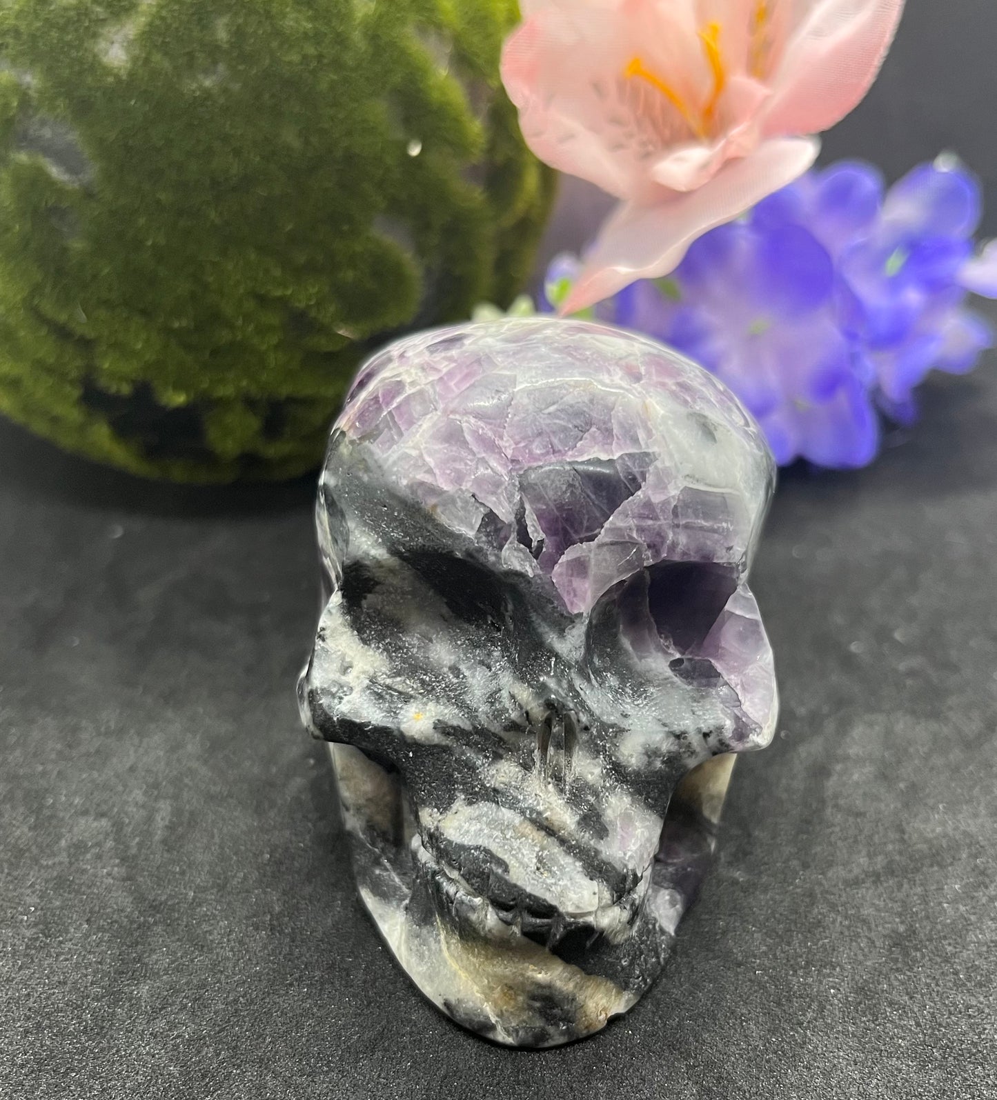 Sphelarite & Fluorite Skull