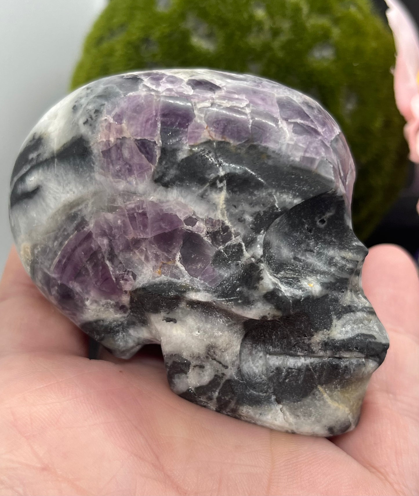 Sphelarite & Fluorite Skull