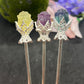 Fluorite Rose Hair pins