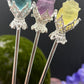 Fluorite Rose Hair pins