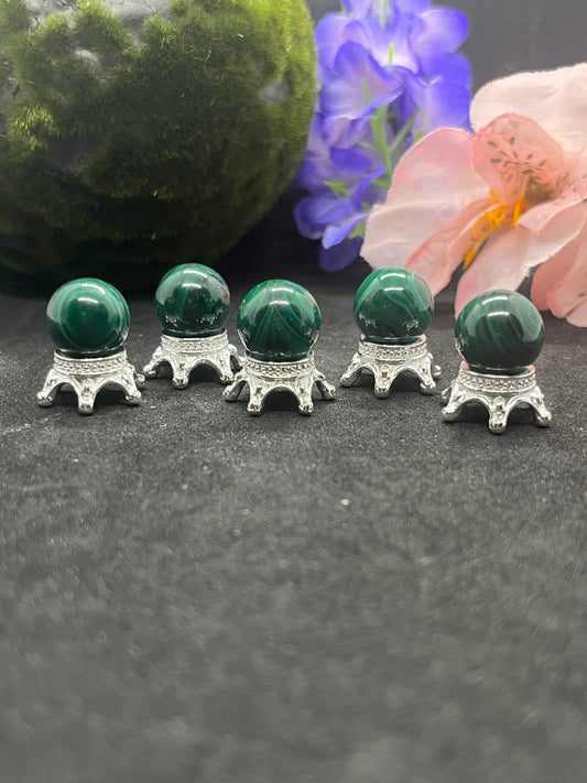 Mini Malachite Spheres