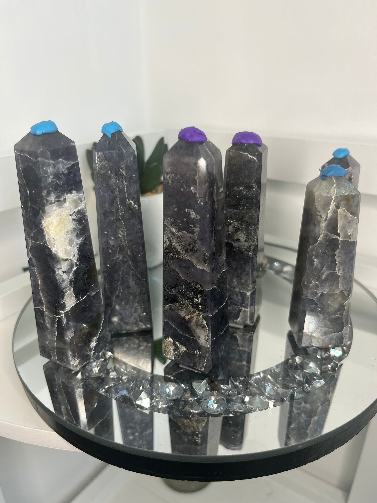 Water Sapphire Obelisks