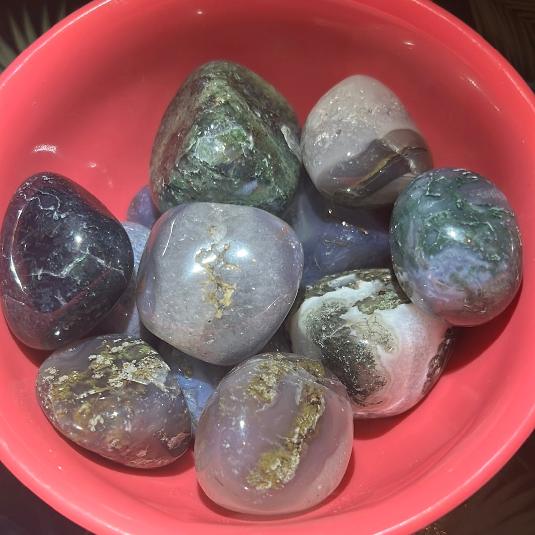 Moss Agate Tumbles