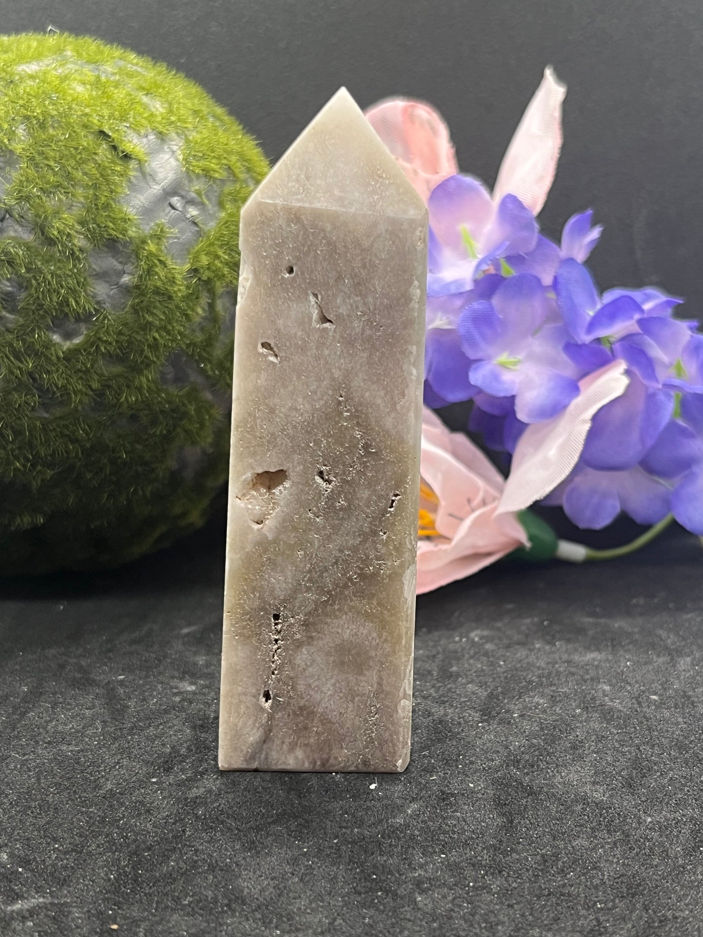 Pink Amethyst/Flower Agate Tower