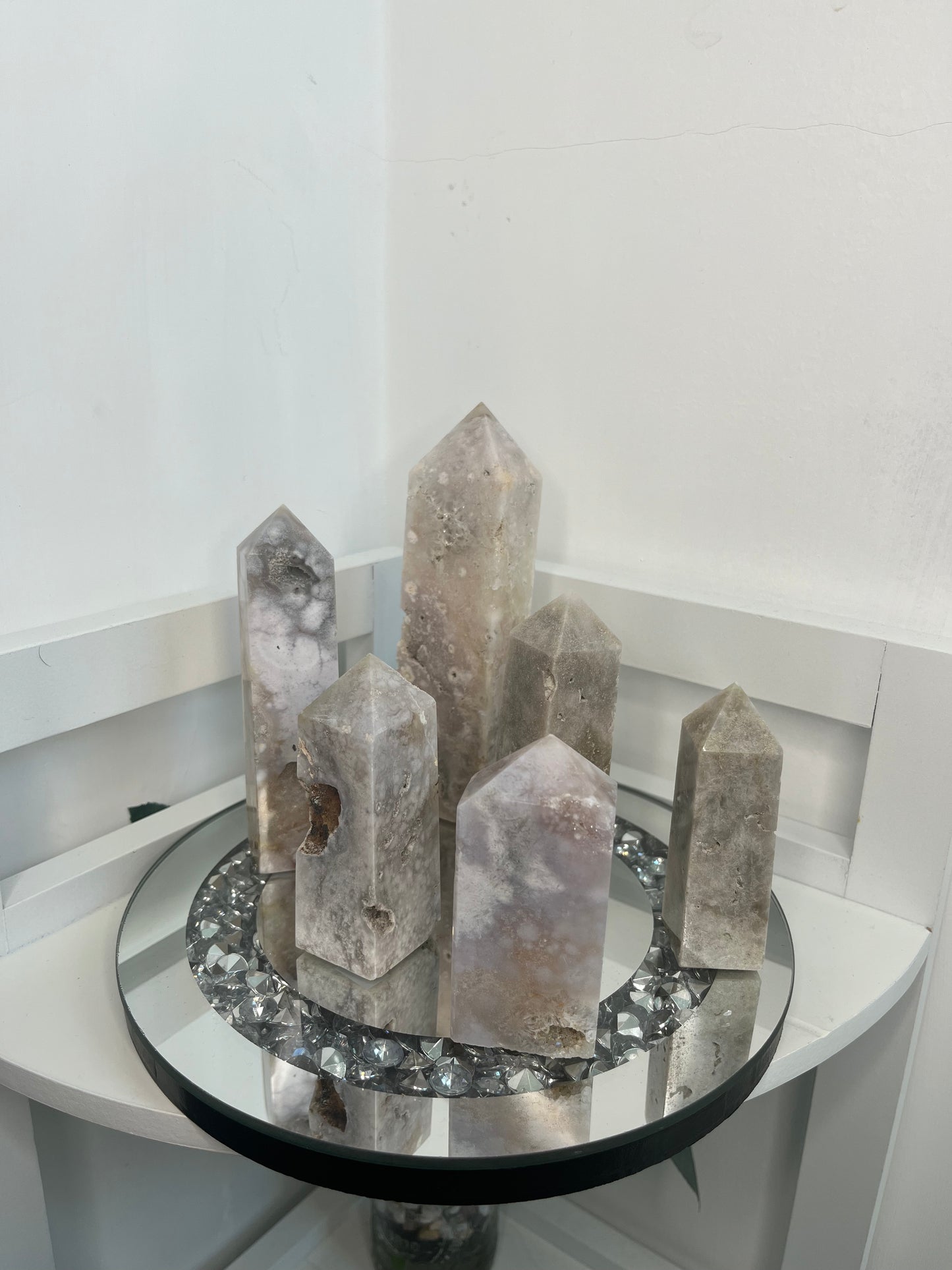 Pink Amethyst/Flower Agate Tower