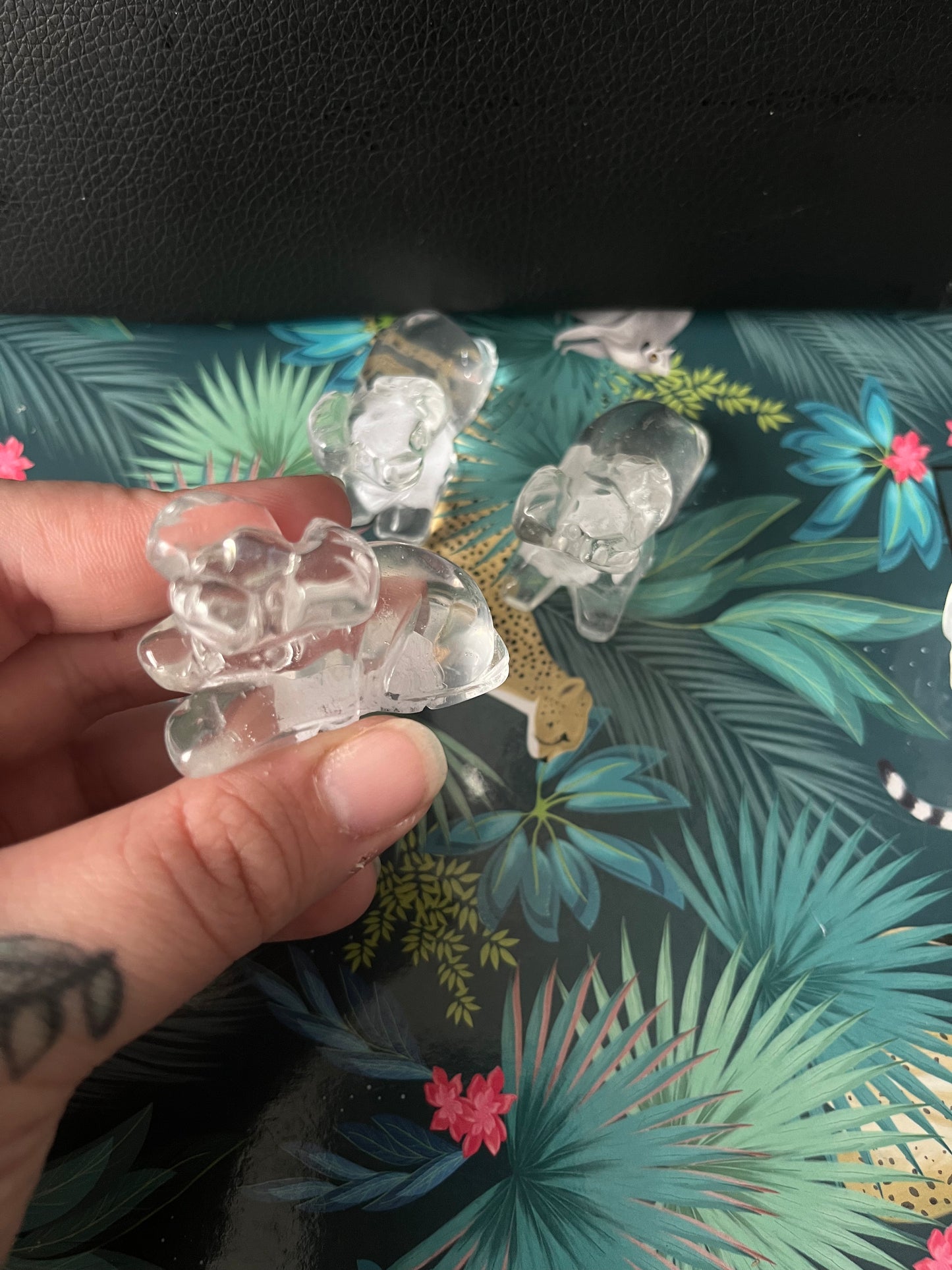 Clear Quartz Animal Carvings