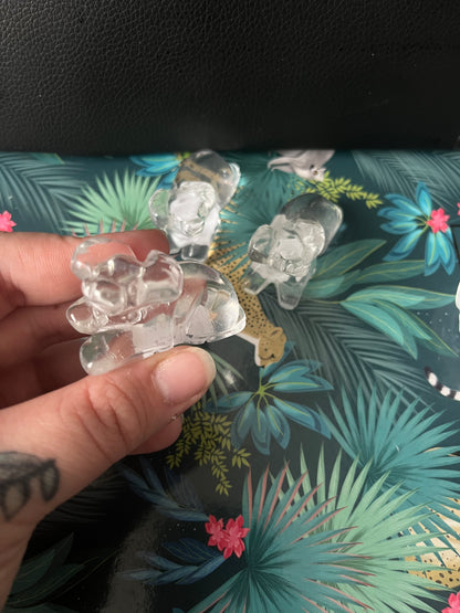 Clear Quartz Animal Carvings
