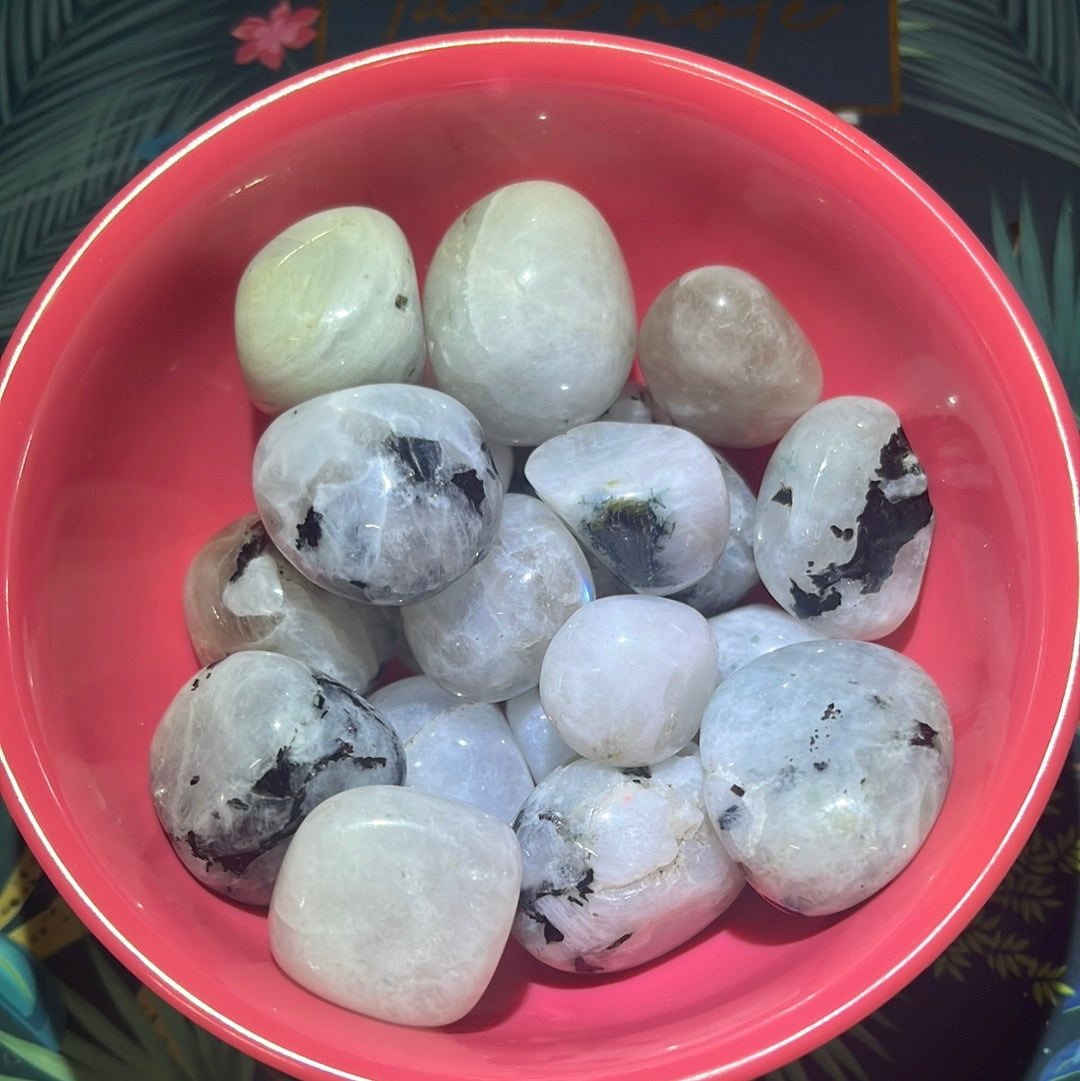 Rainbow Moonstone Tumbles