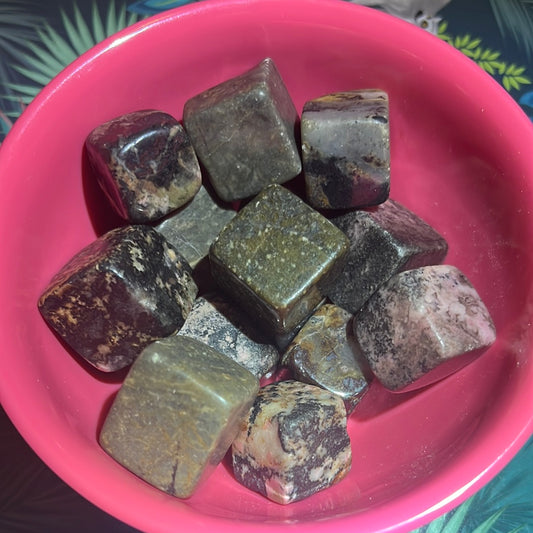 Rhodonite Cubes