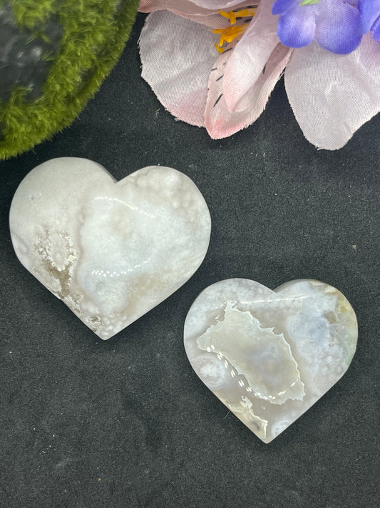 Flower Agate Heart