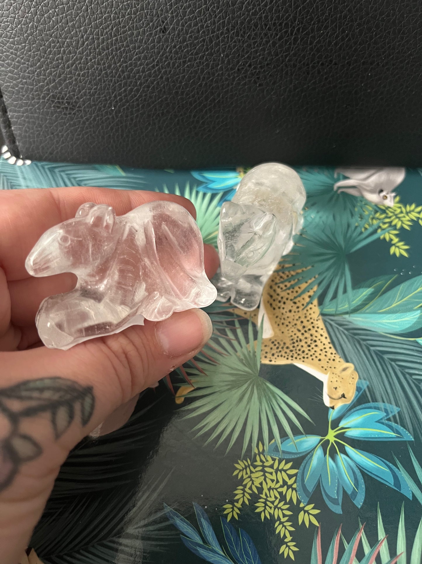 Clear Quartz Animal Carvings