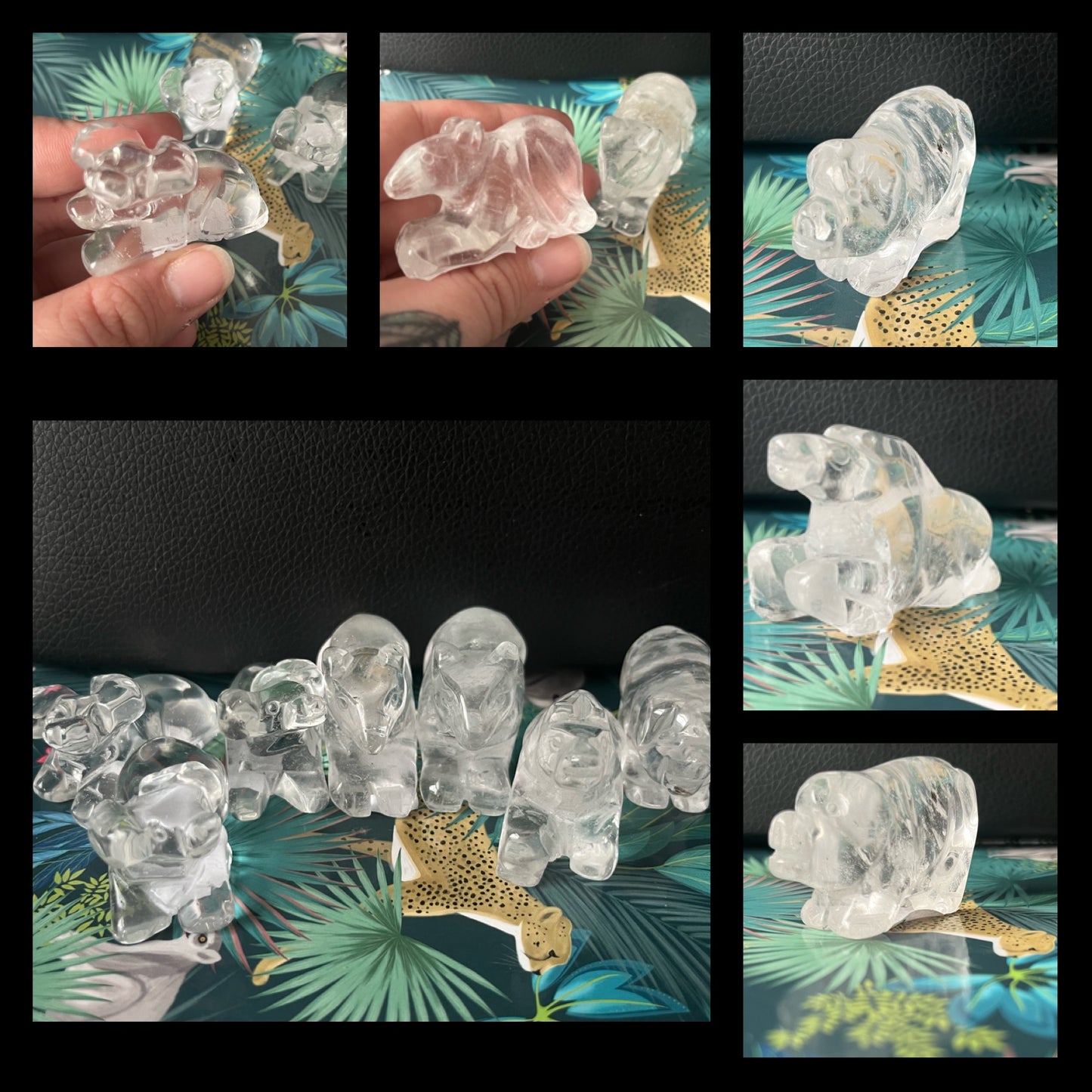 Clear Quartz Animal Carvings