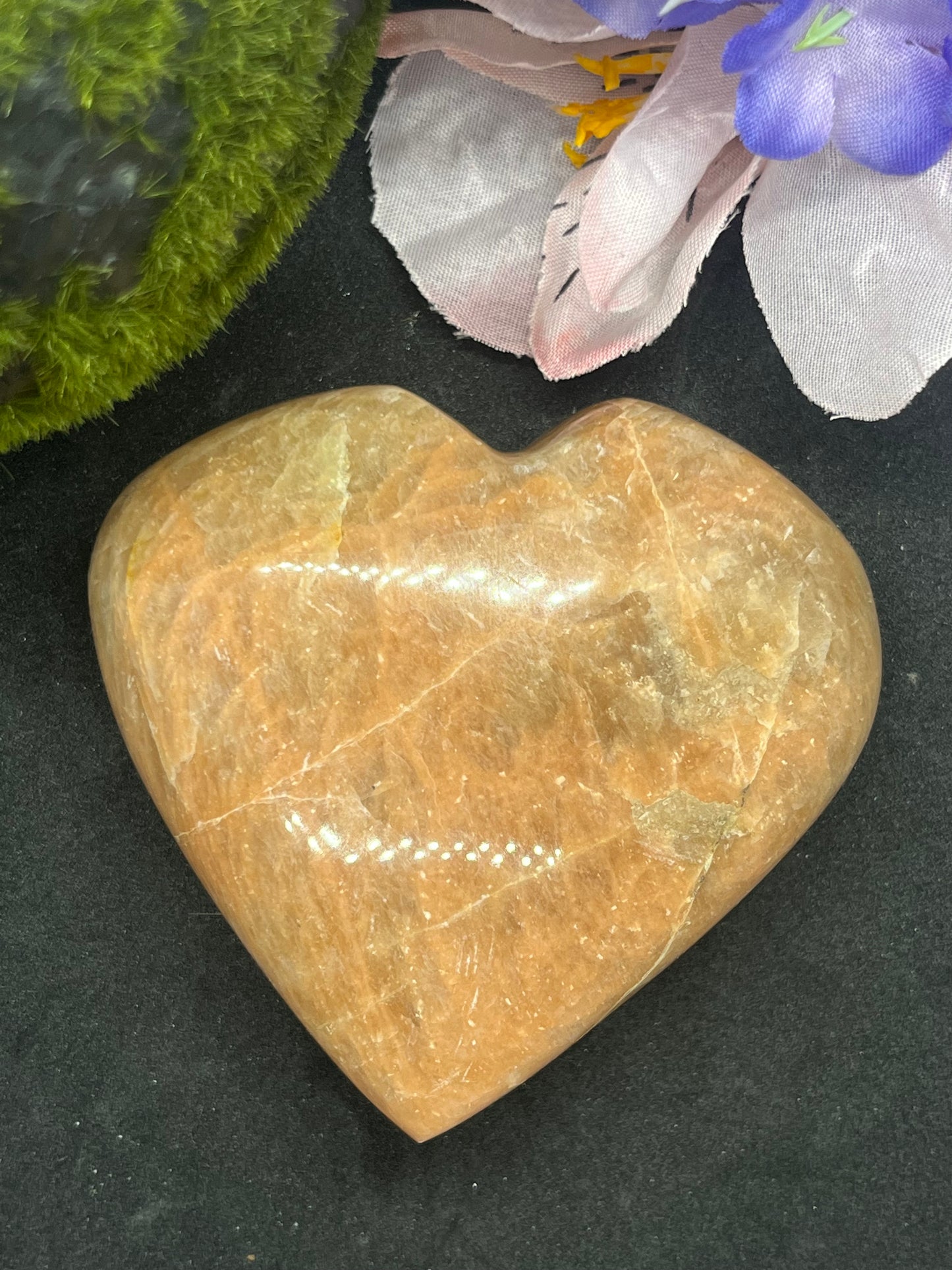 Peach Moonstone Hearts
